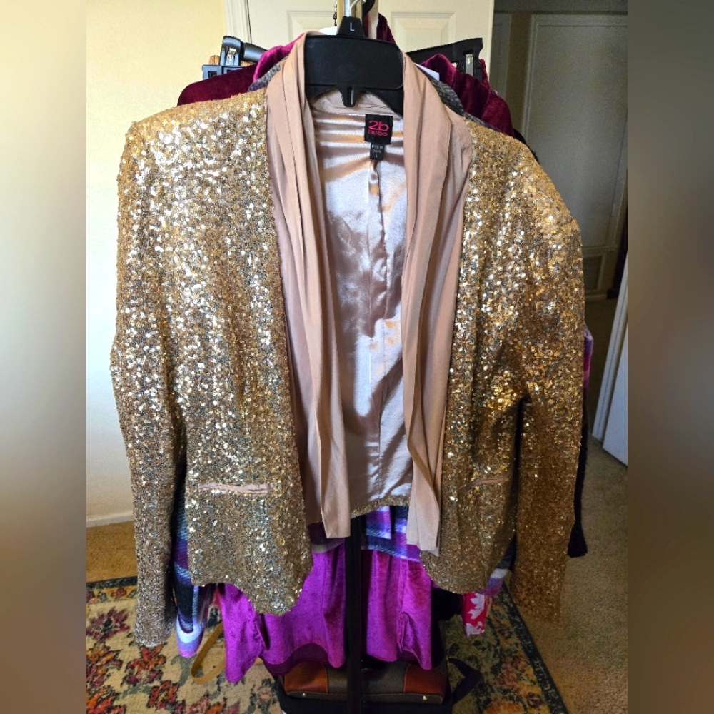Gold sequin party jacket